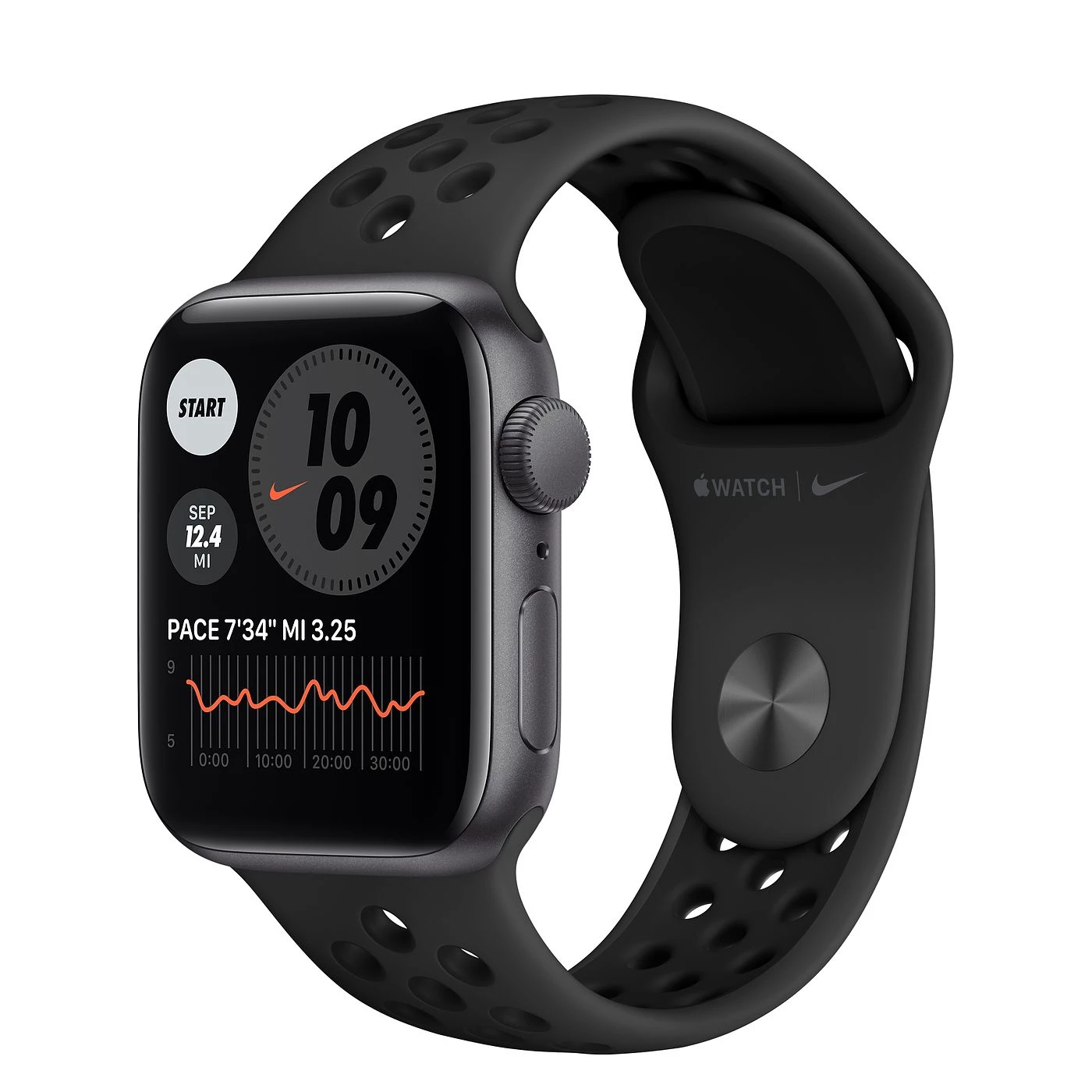 Apple Watch SE Nike GPS 40mm Space Gray Aluminum Case with Anthracite/Black Nike Sport Band (MYYF2)